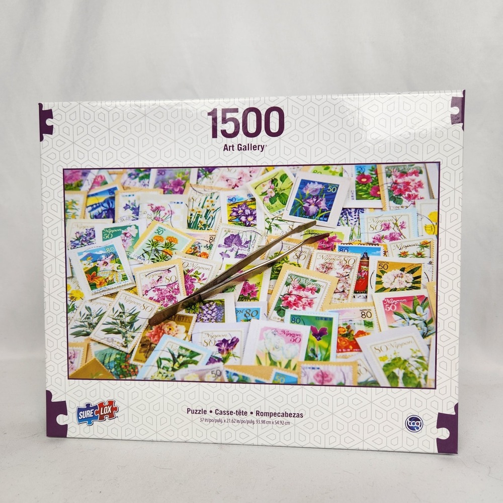 New‎ Sealed Sure-Lox Art Gallery "Stamp Collection" 1500 pc jigsaw puzzle